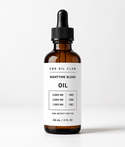 Broad Spectrum CBD + CBN + CBC Nighttime Blend | CBD Oil Club